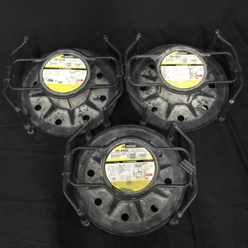 ジェフコム デンサン ブレーキ付きリール VB-4450 電線リール 電設工具 3点まとめセット